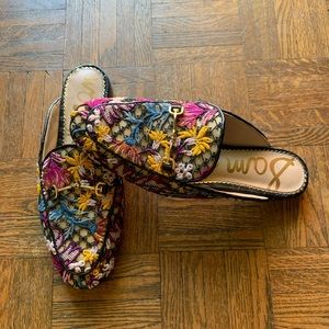 Women Multi Color Crochet Sam Edelman mules Shoes 7.5